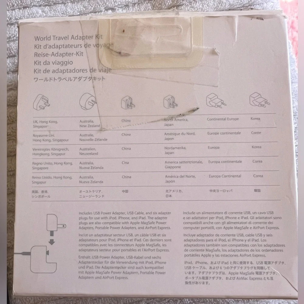 Vintage Apple World Charging kit